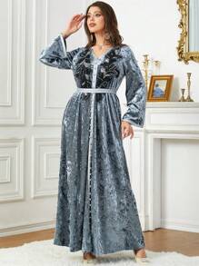 SISKAKIA 阿拉伯連衣裙 - 灰色 - 查看 1