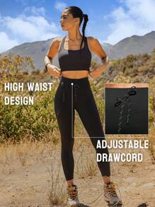 GLOWMODE 24英寸「take A Hike」高腰可調口袋緊身褲 - 黑色 - 查看 6