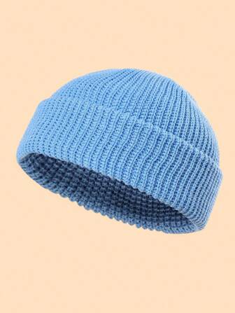 Plain Knit Men's Flat Cap Casual