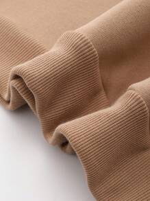 休閒車 字母男士運動衫 - 卡其色 - 查看 4