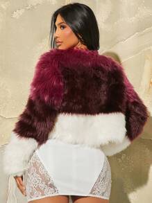 SHEIN SXY Hai âm Mở Mặt trước 	
Fuzzy áo - Nhiều màu - Xem 2