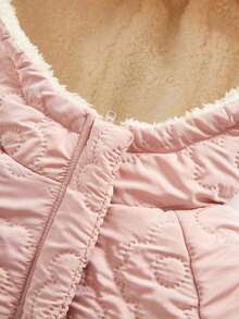 Cozy Pixies 女婴插肩袖连帽保暖衬垫外套 - 杏色 - 查看 4