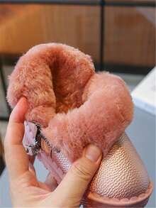 New Winter Fashionable, Comfortable, Warm Flat Children's Snow Boots - Pink - View 6
