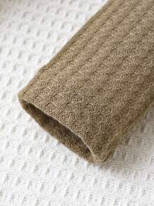 Baby Girl 2pcs Half Button Waffle Knit Tee - Multicolor - View 5