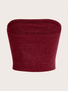 ROMWE Grunge Punk 眼睛印花抹胸，学校 - 紅色 - 查看 2