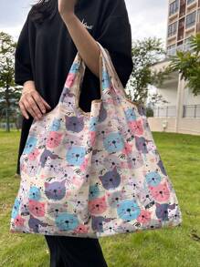 特大號卡通便攜可折疊購物袋 - 彩色 - 查看 1