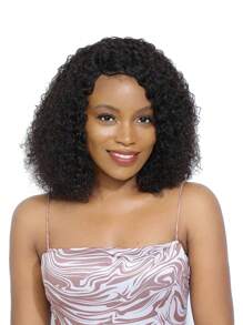 Court Bouclé Vague Coupé Au Carré Perruque 13X4X1 T-Part En Dentelle Perruque Avec Cheveux De Bébé Perruque De Cheveux Humains Pour Femme devant en dentelle Perruque human hair