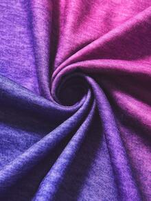 SHEIN Unity Letter Graphic Ombre Tee - Multicolor - View 5