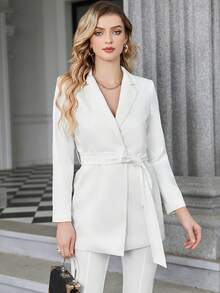 UNIQUE21 Blazers de Mujer - Blanco - Ver 1