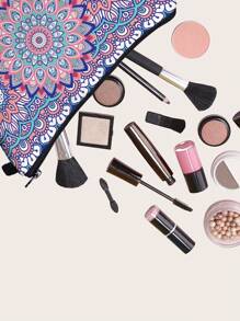 Mandala Print Zipper Makeup Bag Storage Makeup Organizer Makeup Case - Multicolor - View 2