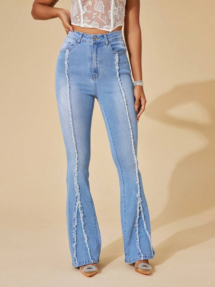 High Waist Flare Leg Jeans