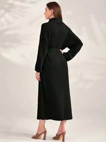 Mulvari Cổ giả Thả vai Váy có thắt lưng - màu đen - Xem 2