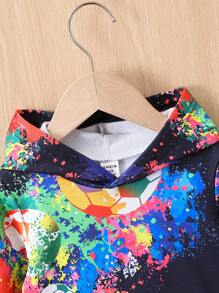 Boys Baby Splash Ink Print Hoodie