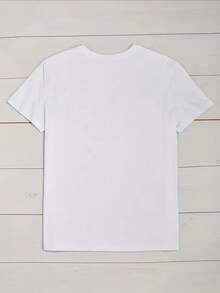 Letter & Figure Graphic Tee - White - View 2