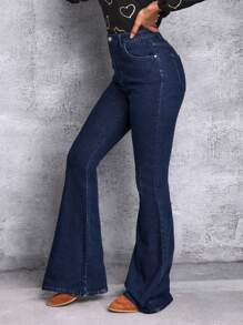 SHEIN Tall High Waist Flare Leg Jeans