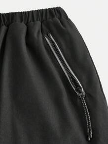 SHEIN Tween Boy Solid Slant Pocket Straight Leg Pants