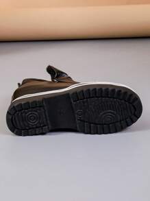 Women's High Heel Wedge Sneakers With Thick Sole - Black - View 5