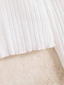 SHEIN Cô gái Tween Kim sa Hiệu ứng Váy Dây & Áo thun - Màu Hồng Tươi - Xem 5