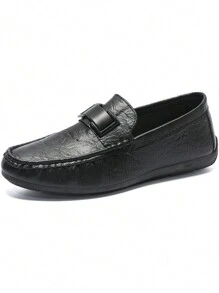 Men's Casual Penny Loafers, Comfortable Slip-on Shoes For Men - Black - View 4