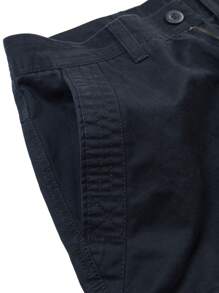 yuehaibao 男士拉链口袋休闲短裤，夏季透气，无腰带