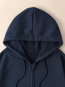 INAWLY Zip Up Drawstring Thermal Lined Hoodie,Long Sleeve Tops Graduation,Back To School Outfits,Graduation,Teacher Outfits For Women,Back To School Pullover Fall Outfit