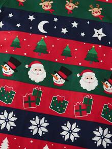 SHEIN 男嬰聖誕圖案拉鏈開襟連身褲 - 彩色 - 查看 7