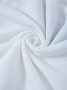 SHEIN Coolane Plus Letter Graphic Crop Tee - White - View 5