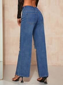 SHEIN BAE Jean Ample Déchiré
