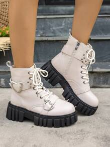 Botas para mujeres de moda - Blanco y Negro - Ver 6