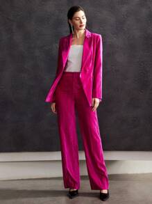 MOTF PREMIUM VELVET SUIT PANTS - Hot Pink - View 8