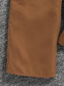 SHEIN 女大童素色T恤和側翻蓋口袋吊帶連體褲