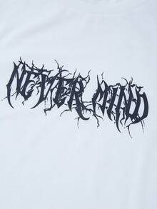 SHEIN Coolane Plus Letter Graphic Crop Tee - White - View 6