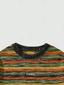 ANDREILEE 男士圣诞长袖毛衣，饰有圣诞树图案 - 橘色 - 查看 3