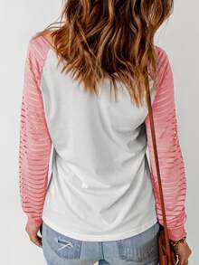 Maglietta con stampa Natalizia manica raglan