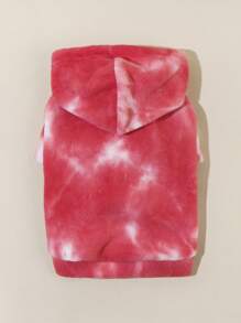 PETSIN Red And White Tie-dye Pet Jacket For Fall And Winter - Multicolor - View 3