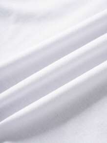 INAWLY Plus Heart Print Tee For Summer - White - View 3