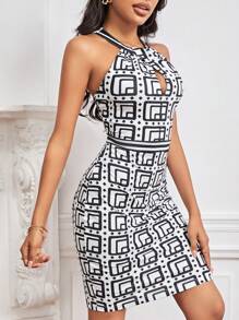 SHEIN Privé Women Dresses - Hitam dan Putih - View 3