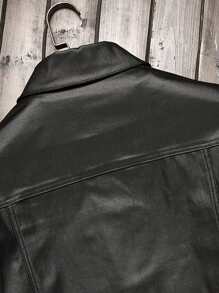 Manfinity Homme Hombres Cazadora mezclilla con doble bolsillo sin camiseta - Negro - Ver 5