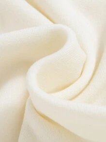 SHEIN Baby Girl Cute Girl Pattern Long Sleeve Turtleneck Fitted Top