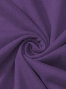 Manfinity Homme Homens Gráfico de Coqueiro & Letra Camiseta - Roxo - Visão 3