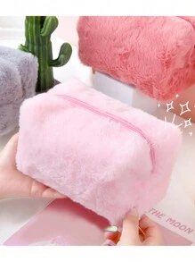 1 件化妆包马卡龙色柔软面料毛绒手提包铅笔盒大容量洗漱用品收纳，女士毛绒化妆包，柔软旅行化妆盒必需品，化妆包化妆袋护肤包洗漱包收纳袋，旅行必需品邮轮必需品宿舍必需品，婚礼伴娘礼物，妈妈礼物，生日礼物，送给朋友和老师的礼物，家居装饰，浴室客厅卧室装饰，浴室收纳盒，珠宝收纳盒，唇油收纳盒，指甲油收纳盒收纳化妆品收纳盒化妆盒化妆旅行洗漱用品收纳盒必需品礼品收纳拉链配件指甲，化妆包，化妆包，化妆包，化妆包，化妆包，化妆品包，化妆品收纳盒，旅行，化妆包，包，化妆袋，化妆包，旅行必需品，小袋包，化妆包，包，旅行必需品，化妆配件，小化妆品 包 - 淺粉色 - 查看 3