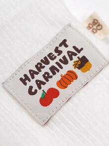 minizone Young Girl Letter Print Ribbed Knit Leggings - White - View 6