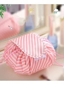 Sọc Dây Rút Thiết Kế Túi Trang Điểm, 1 Vòng Dây Rút Túi Đựng Mỹ Phẩm Bảo Quản Trang Điểm Tổ Chức Trang Điểm - Nhiều màu - Xem 6