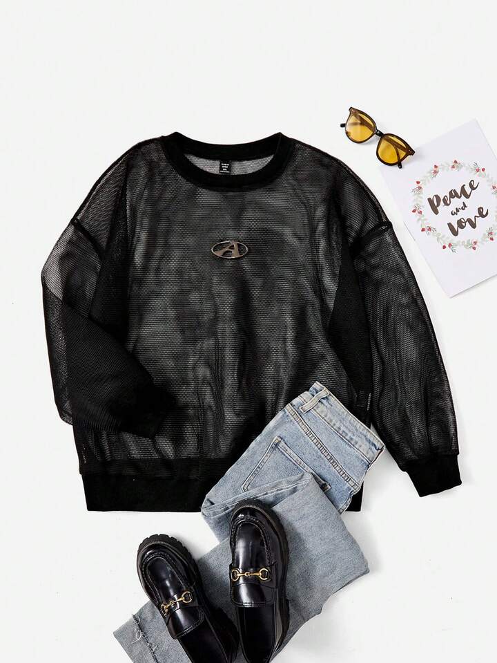 shein black sweatshirt