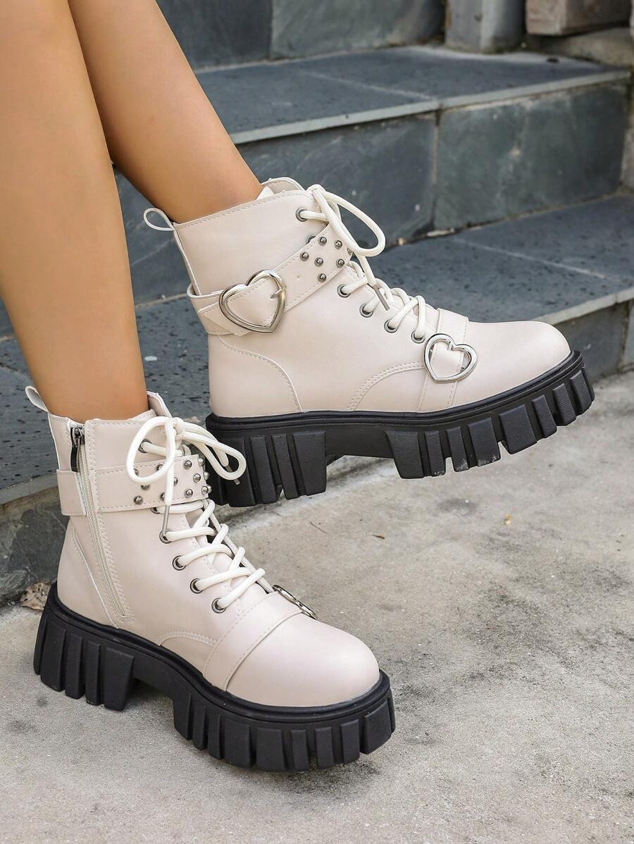 Botas para mujeres de moda - Blanco y Negro - Ver 1