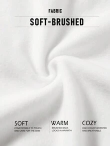 SHEIN Essnce 大碼印花落肩袖運動衫 - 白色 - 查看 8