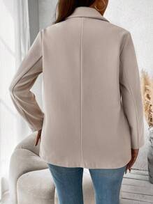 Vionelle Plus Size Coat With Double-Breasted Closure And Suit Collar, For Winter