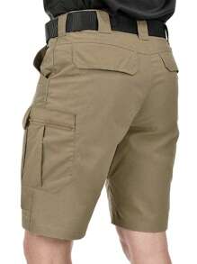 Manfinity Homme 男士側翻蓋口袋工裝短褲不附腰帶