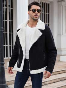 男士外套 - 黑與白 - 查看 3