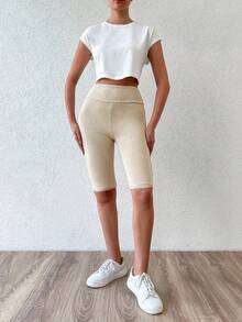 Cottnline 寬腰帶騎行褲